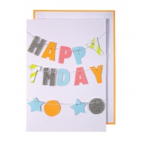 Happy Birthday Garland Birthday Card by Meri Meri